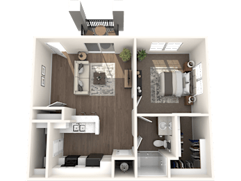 1 bed, 1 bath, 720 sqft, $1,508