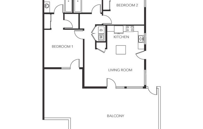2 beds, 2 baths, 1,089 sqft, $3,495, Unit B406