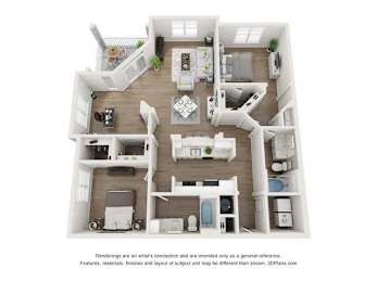 2 beds, 2 baths, 1,400 sqft, $2,140