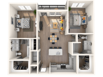 2 beds, 2 baths, 1,125 sqft, $2,805