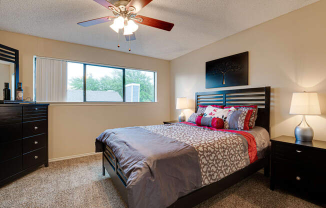 Bedroom With Ceiling Fan at Wilson Crossing, Cedar Hill, TX