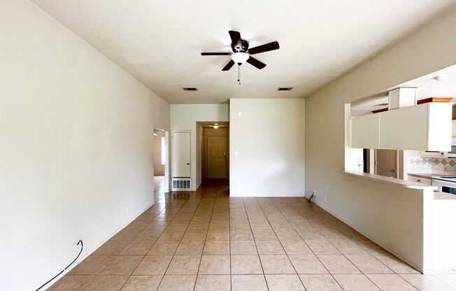 Available NOW!!!! Gorgeous 4 bedroom, 2 bath, 2 car garage home. The garage has a garage door opener. Large living area, dining, full kitchen with plenty of counter space and storage. Laundry room is located off the kitchen area. This home has tiled floor