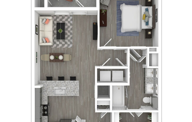 1 bed, 1 bath, 745 sqft, $1,258