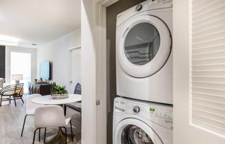 In‑home washer and dryer for everyday convenience.