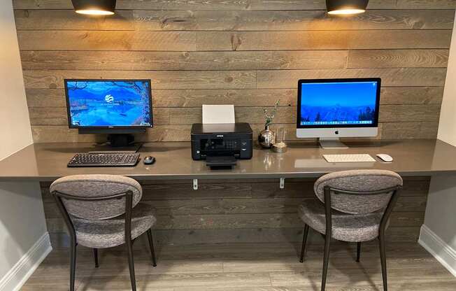 Business Center with Windows and MAC Computer