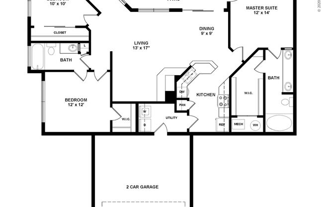 3 beds, 2 baths, 1,317 sqft, $2,119