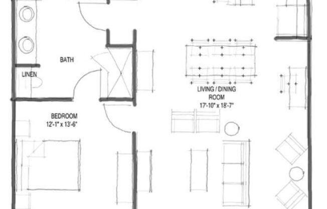 1 bed, 1 bath, 1,012 sqft, $2,469