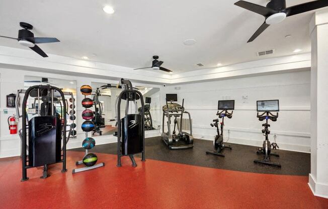 Modern Fitness Center at Link Apartments® Brookstown, Winston Salem, North Carolina