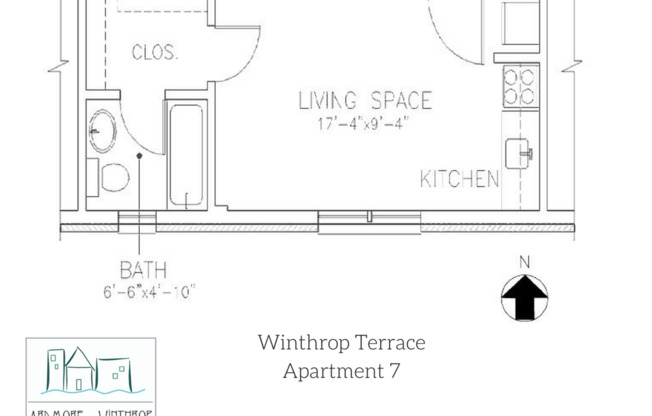 Studio, 1 bath, 233 sqft, $1,100, Unit 207