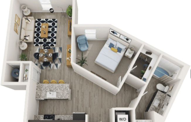 1 bed, 1 bath, 862 sqft, $2,100, Unit 3412