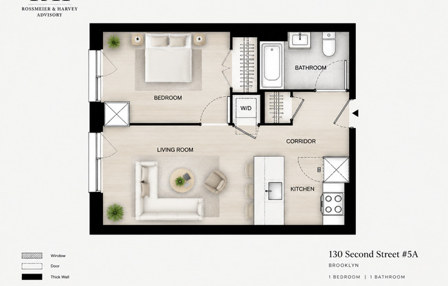 1 bed, 1 bath, $3,404, Unit 5A