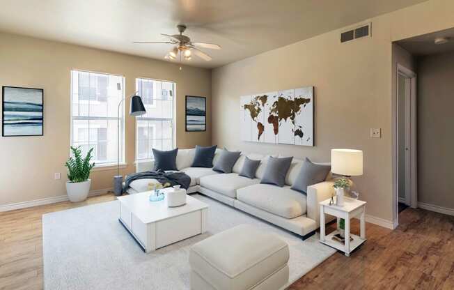 Dominium-Five Mile Creek-Virtually Staged Living Room