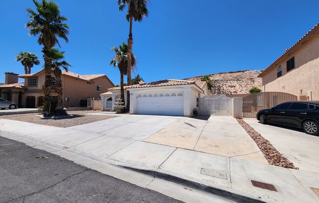 Single story ranch style with private pool