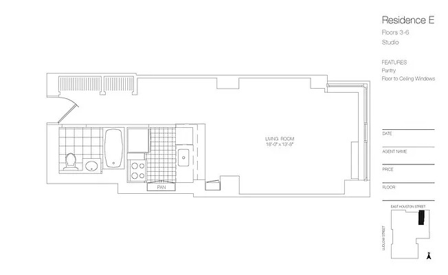 Studio, 1 bath, $4,590, Unit 3-E