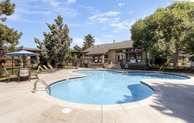 The Community Outdoor Pool at Greentree Village Apartments