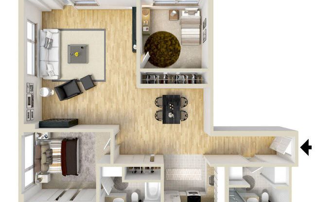 2 beds, 2 baths, 1,185 sqft, $2,358