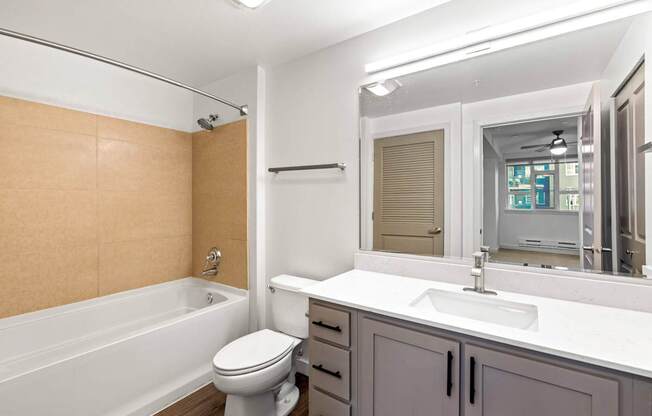 Updated Bathroom at 128 on State Apartments in Kirkland, WA 98033