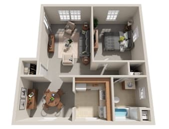 1 bed, 1 bath, 787 sqft, $1,166