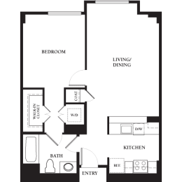 1 bed, 1 bath, 751 sqft, $3,654