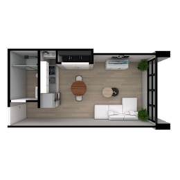 Studio, 1 bath, 348 sqft, $1,405