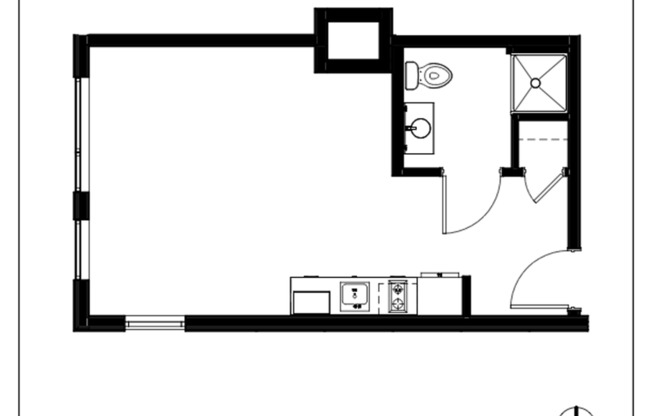 Studio, 1 bath, 295 sqft, $1,225, Unit 403