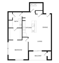 1 bed, 1 bath, 965 sqft, $1,620