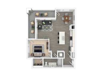 1 bed, 1 bath, 791 sqft, $2,308