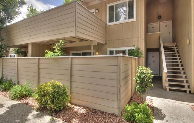 Backyard View at Balboa Apartments, California, 94086