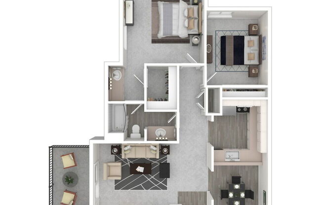 2 beds, 1 bath, 975 sqft, $2,010