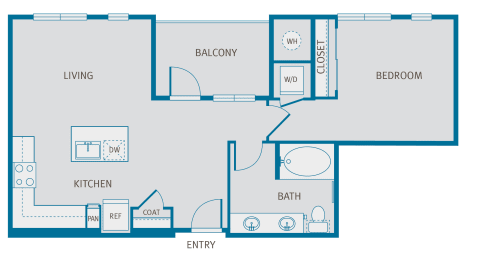 1 bed, 1 bath, 745 sqft, $1,755