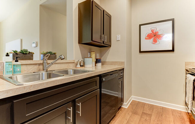 Renovated Bathrooms With Quartz Counters at The Bradford at Easton Apartments in Columbus, OH