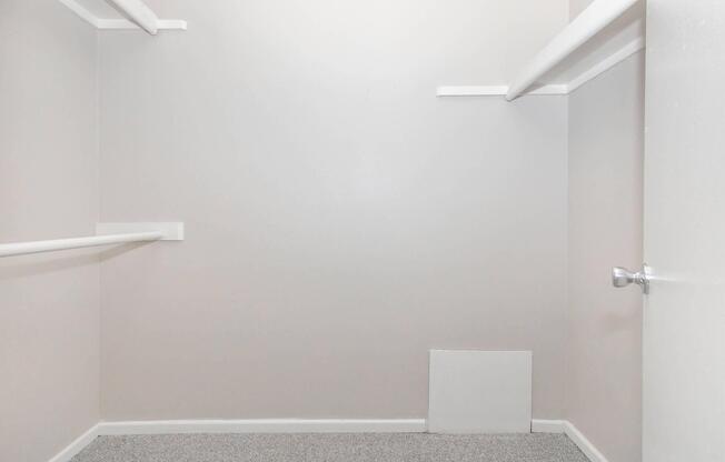 a view of a shower in a small room