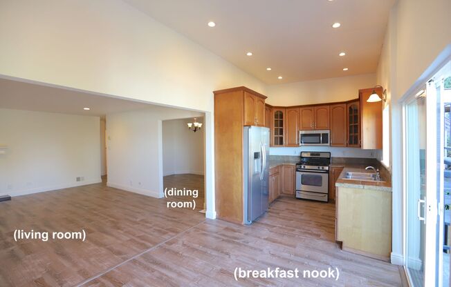 Noe Valley: Italianesque Three Level Home 5 Bedroom 4 Bath with Sweeping Views from the 5 Decks, Back Yard & 2 Car Garage