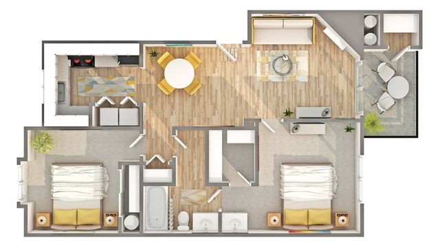 2 beds, 1 bath, 809 sqft, $2,185