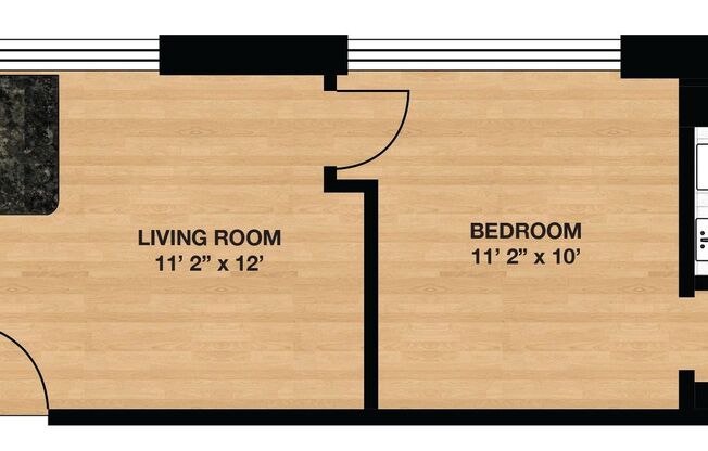 1 bed, 1 bath, 500 sqft, $2,095, Unit 106