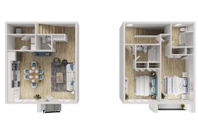 2 beds, 2.5 baths, 1,300 sqft, $2,434