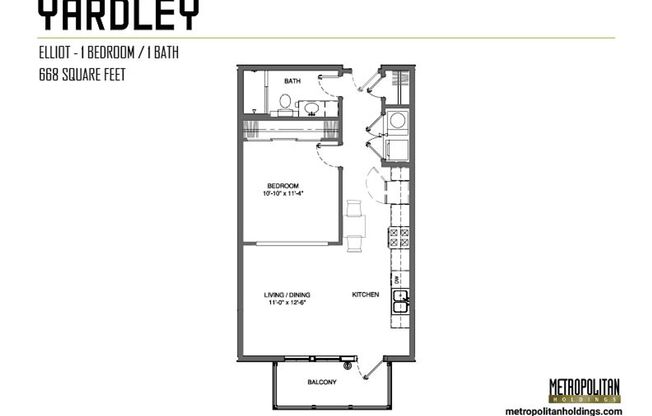 1 bed, 1 bath, 668 sqft, $1,249, Unit 321PA