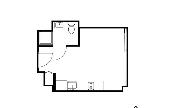 Studio, 1 bath, 295 sqft, $999, Unit 212