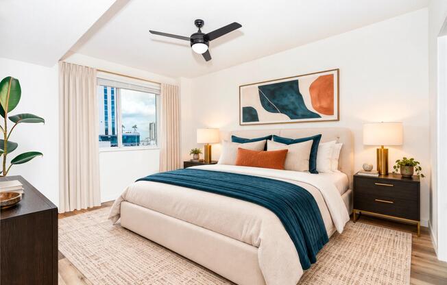 Spacious bedrooms feature oversized windows, contemporary finishes, ceiling fans, and thoughtfully designed layouts that create a comfortable retreat.