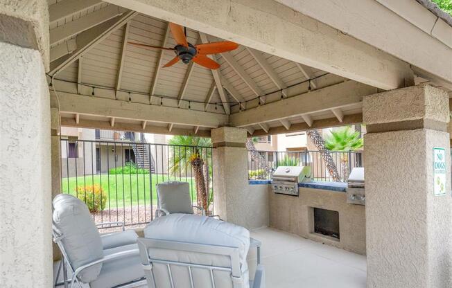 Gazebo With Multiple Built-In Barbecue Grills at Cimarron Place Apartments, Tucson, AZ