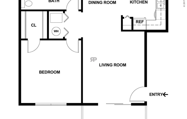 1 bed, 1 bath, 698 sqft, $1,186