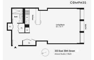 Studio, 1 bath, $3,200, Unit 12D