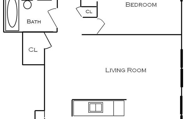 1 bed, 1 bath, 645 sqft, $1,100