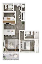 1 bed, 1 bath, 699 sqft, $2,395