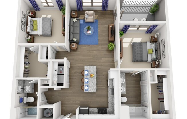 2 beds, 2 baths, 1,118 sqft, $1,610
