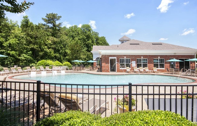 a resort style swimming pool at Millennium Apartments Greenville SC