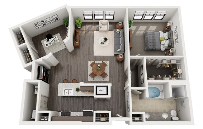 1 bed, 1 bath, 1,195 sqft, $1,791