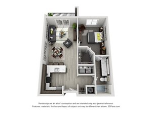 1 bed, 1 bath, 801 sqft, $1,820