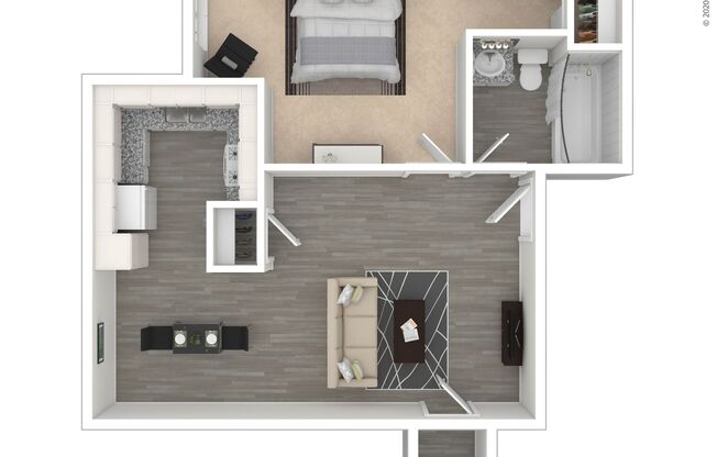 1 bed, 1 bath, 727 sqft, $2,735, Unit BB17