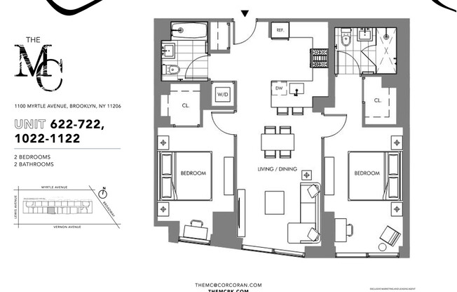 2 beds, 2 baths, $5,225, Unit 722